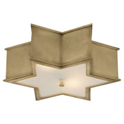 Sophia 17" 3-Light Flush Mount in Natural Brass