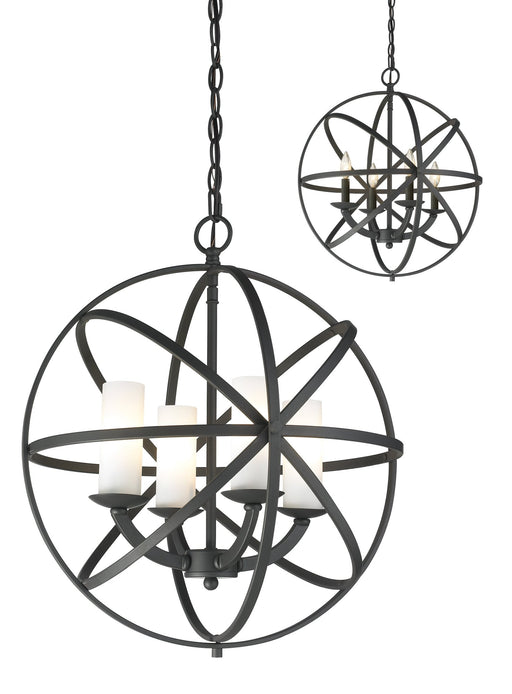 Aranya 4 Light 18.31" Chandelier in Bronze