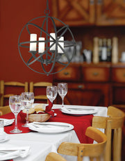 Aranya 4 Light 18.31" Chandelier in Bronze in a room setting