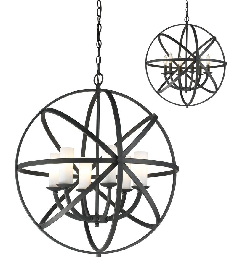 Aranya 6 Light 23.82" Chandelier in Bronze