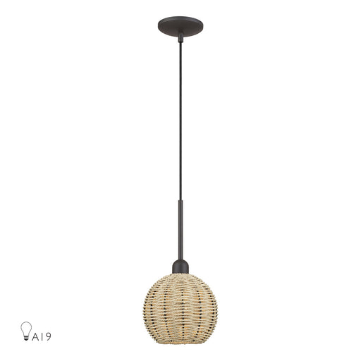 Summervine Mini Globe Pendant in Bronze