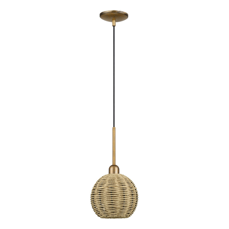 Summervine Mini Globe Pendant in Antique Gold Leaf