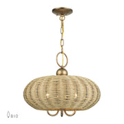 Summervine 3-Light Chandelier in Antique Gold Leaf