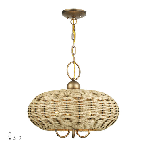 Summervine 3-Light Chandelier in Antique Gold Leaf