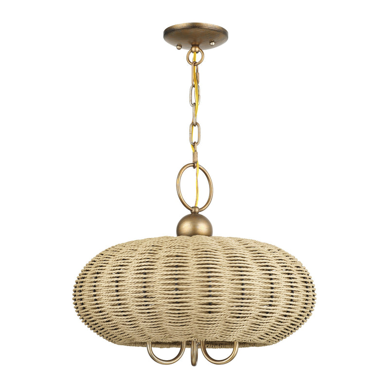 Summervine 3-Light Chandelier in Antique Gold Leaf