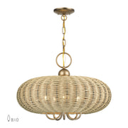 Summervine 5-Light Chandelier in Antique Gold Leaf