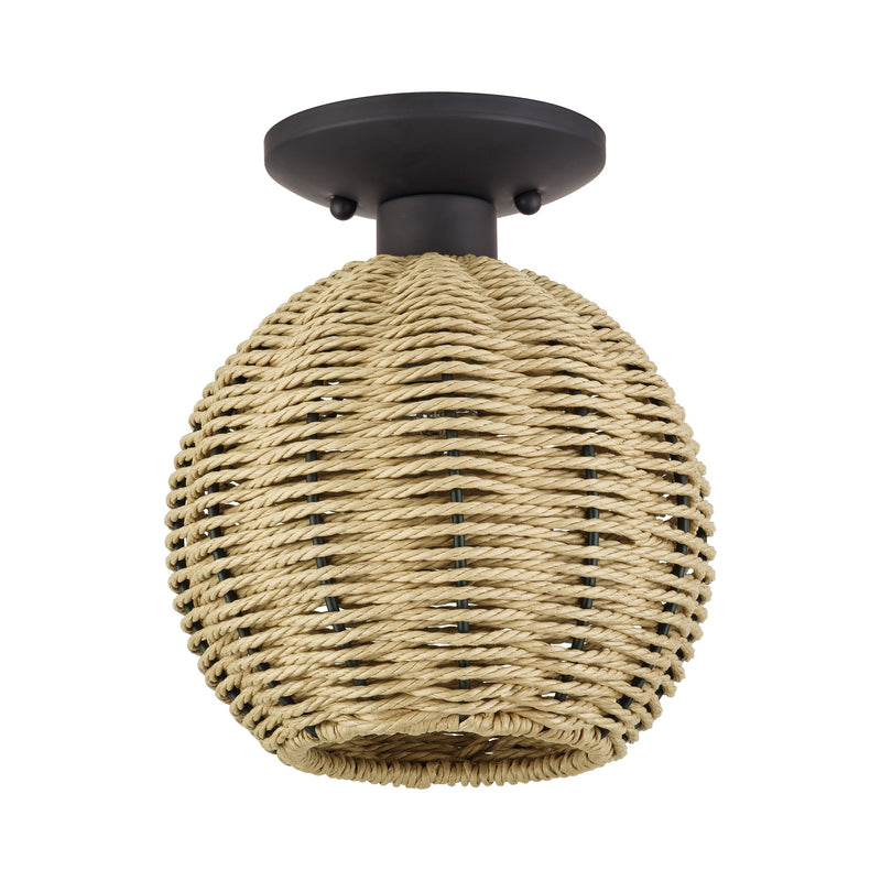 Summervine Small Semi-Flush Mount in Bronze