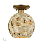 Summervine Small Semi-Flush Mount in Antique Gold Leaf