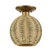 Summervine Small Semi-Flush Mount in Antique Gold Leaf