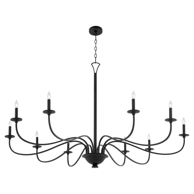 Maryse 10 Light Chandelier in Matte Black