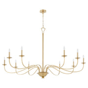 Maryse 10 Light Chandelier in Aged Brass