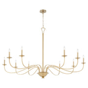 Maryse 10 Light Chandelier in Aged Brass