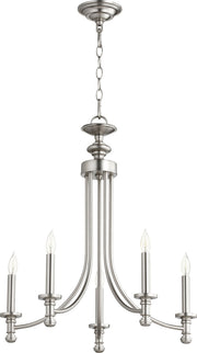 Rossington 5 Light Chandelier in Satin Nickel