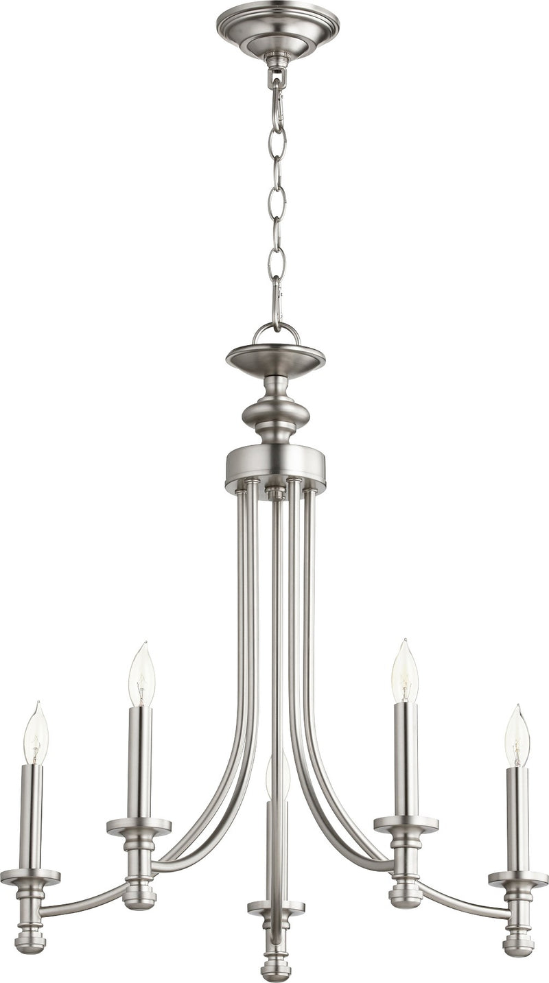Rossington 5 Light Chandelier in Satin Nickel