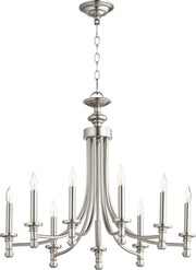 Rossington 9 Light Chandelier in Satin Nickel