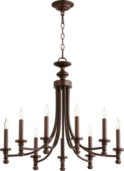 Rossington 9 Light Chandelier in Oiled Bronze