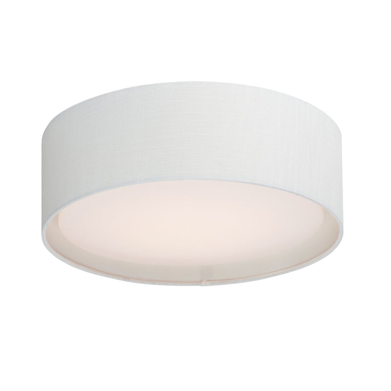 Prime 20" LED Flush Mount with Hi-Lo Dimming Sensor in White Linen