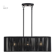 Acordia 3-Light Medium Linear Chandelier in Black