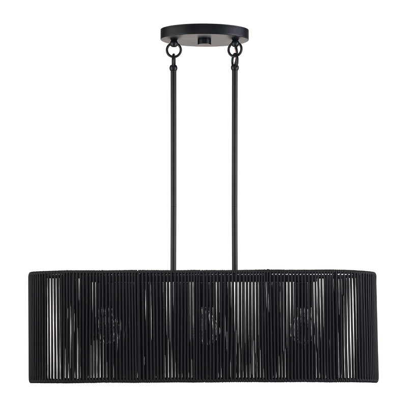 Acordia 3-Light Medium Linear Chandelier in Black