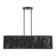 Acordia 4-Light Large Linear Chandelier in Black