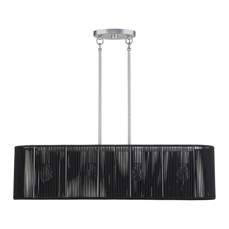 Acordia 4-Light Large Linear Chandelier in Painted Nickel