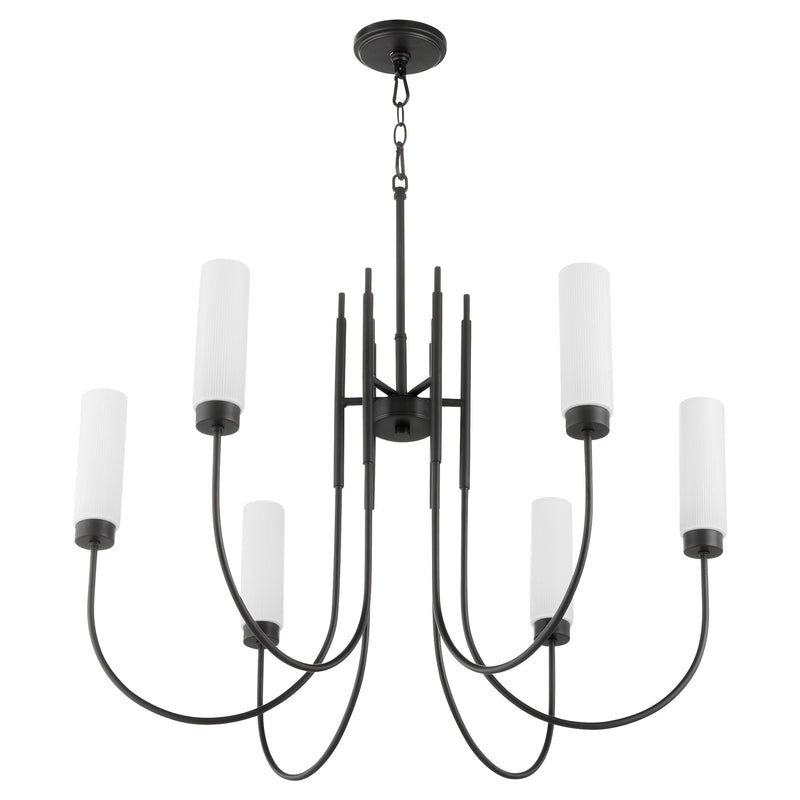 Jerome 6 Light Chandelier in Matte Black