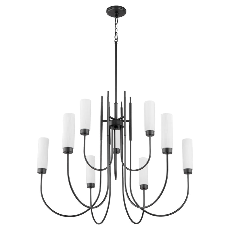 Jerome 9 Light Chandelier in Matte Black