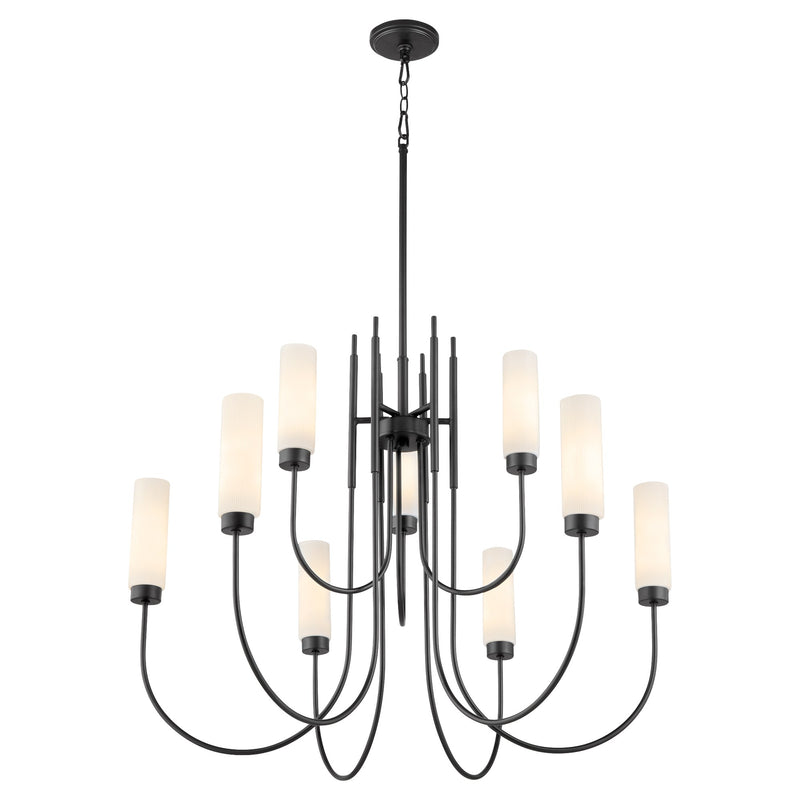 Jerome 9 Light Chandelier in Matte Black