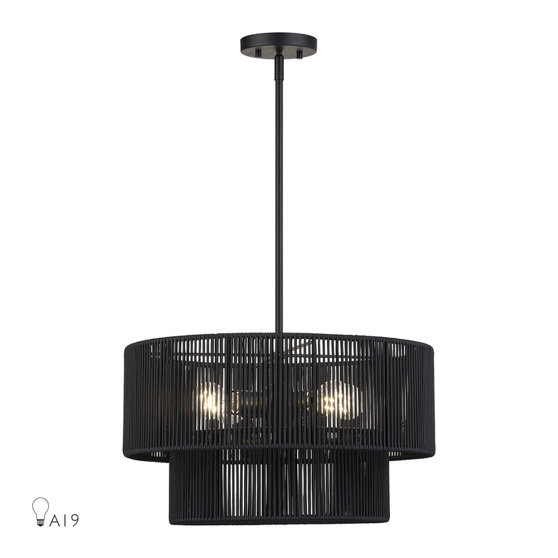 Acordia 4-Light Chandelier in Black