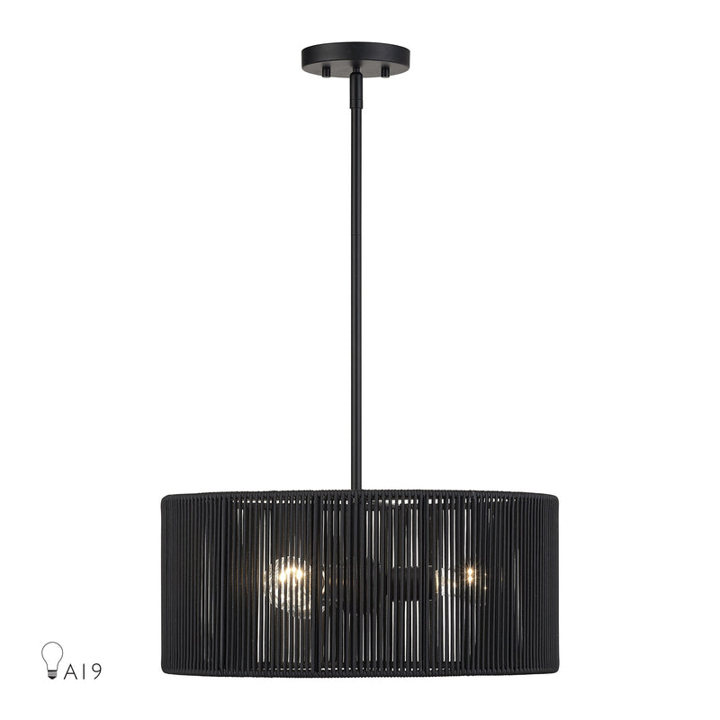 Acordia 3-Light Chandelier in Black