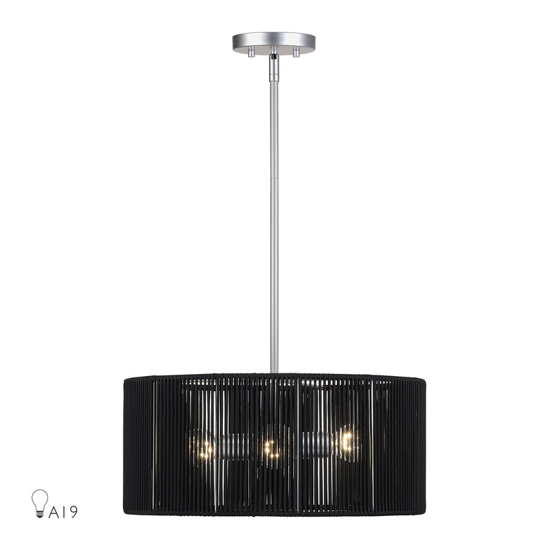Acordia 3-Light Chandelier in Painted Nickel
