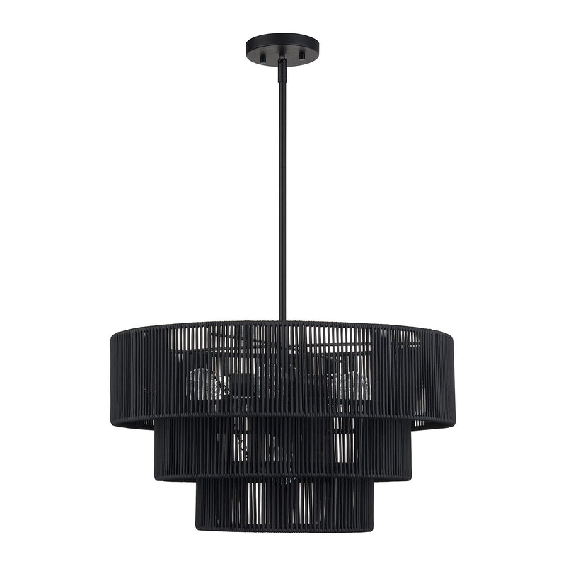 Acordia 6-Light Chandelier in Black