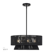 Florell 4-Light Chandelier in Black