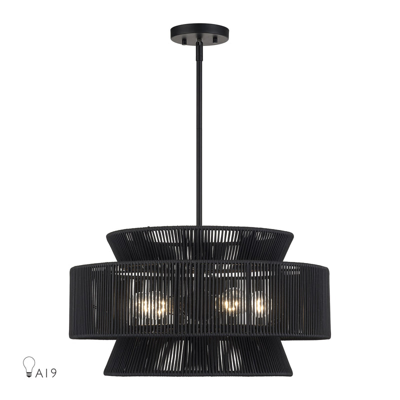 Florell 5-Light Chandelier in Black