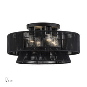 Florell 4-Light Semi-Flush Mount in Black