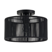Acordia Medium Semi-Flush Mount in Black