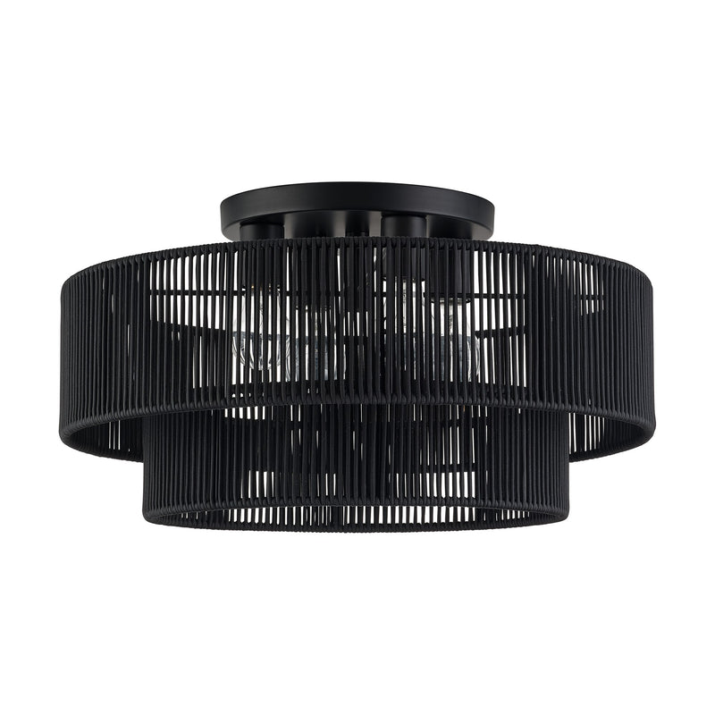 Acordia 4-Light Extra Large Semi-Flush Mount in Black