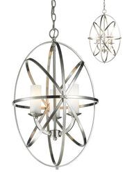 Aranya 3 Light 16" Chandelier in Brushed Nickel