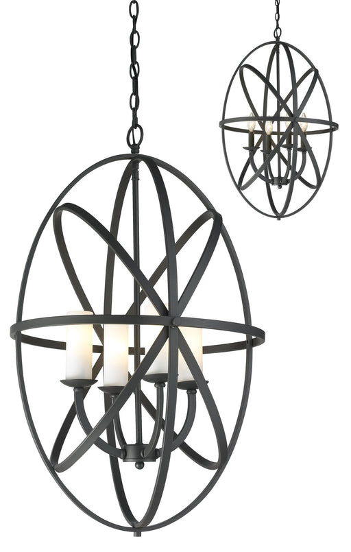 Aranya 4 Light 19.69" Chandelier in Bronze