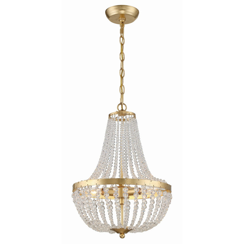 Rylee 3 Light 14" Pendant in Antique Gold