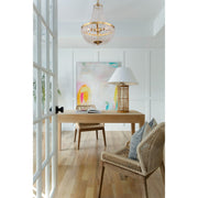 Rylee 3 Light 14" Pendant in Antique Gold in a room setting