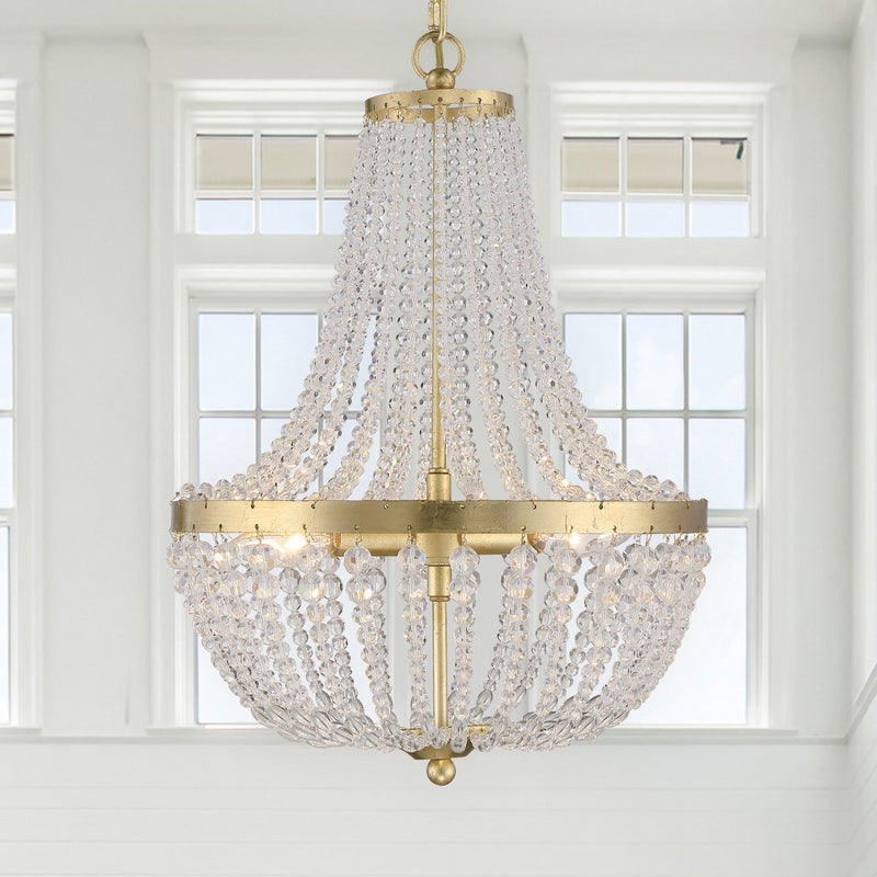 Rylee 3 Light 14" Pendant in Antique Gold in a room setting