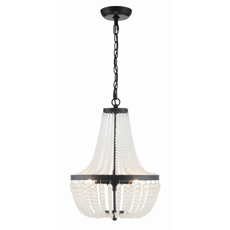Rylee 3 Light 14" Pendant in Matte Black