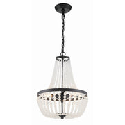 Rylee 3 Light 14" Pendant in Matte Black