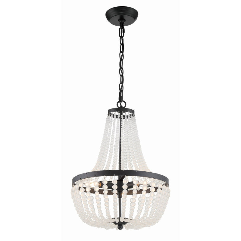Rylee 3 Light 14" Pendant in Matte Black