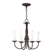 Home Basics 5-Light 17.5" Chandelier in Bronze