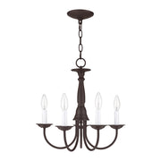 Home Basics 5-Light 17.5" Chandelier in Bronze