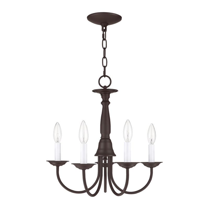 Home Basics 5-Light 17.5" Chandelier in Bronze