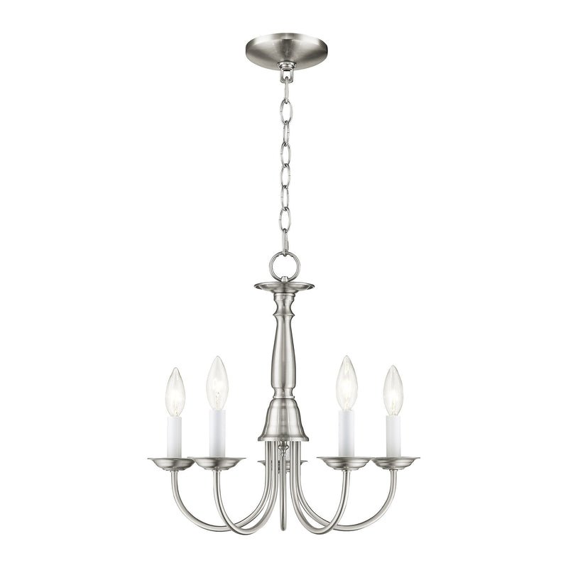 Home Basics 5-Light 17.5" Chandelier in Brushed Nickel