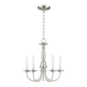 Home Basics 5-Light 17.5" Chandelier in Brushed Nickel
